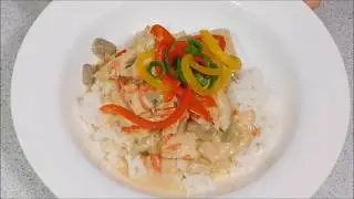 How to make Chicken ala king or Turkey ala King   🐔🐔🐓🐓 Tasty chicken with mushroom and cream