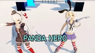 【MMD艦これ・4K60】PANDA HERO／パンダヒーロー～Shimakaze & Amatsukaze／島風 & 天津風