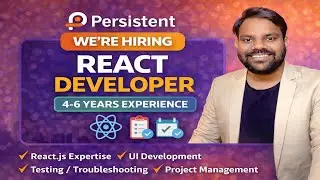 Persistent Hiring React Developer | 4&ndash;6 Years Experience | UI Engineer Job