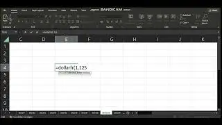 How to use DOLLARFR function on Excel
