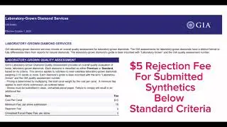 Laboratory Grown Quality Assessment Service Fees GIA 💎 #syntheticdiamond 