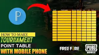 How To Make Tournament Point Table On Android | কিভাবে টুর্নামেন্ট এর পয়েন্ট টেবিল তৈরি করবেন