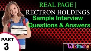 realpage | rectron holdings important interview questions and answers