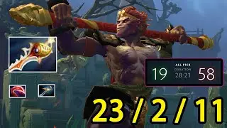 Monkey King with Divine Rapier 28min (Fullgame)Dota2 7.24