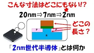 【ラピダス試作成功】2nmなんて寸法は無いのに2nm世代半導体ってどういうこと？【MOSFET】【GAA型】
