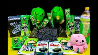 ASMR MUKBANG | BIG ROLL SEAWEED & RICE BALL | DELICIOUS FOOD | EATING SOUNDS (Fish Head Show time)