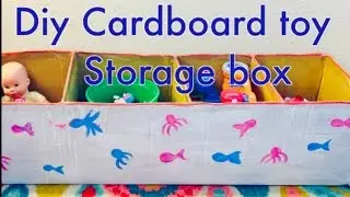 DIY Cardboard Toy storage box | Recycling of Amazon box
