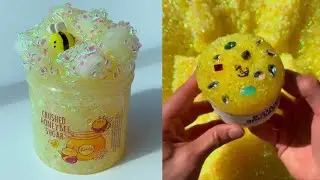 Best Ever Satisfying/ASMR/relaxing yellow slime compilation #3 