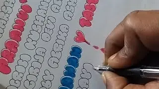 Comment Your Name & Get Bubble Letter Art LIVE 🔴 Darklightarts143#calligraphy #art #fonts #artlovers