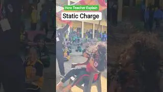 how teacher explain static charge funny experiment teacher and student #funnyexperiment