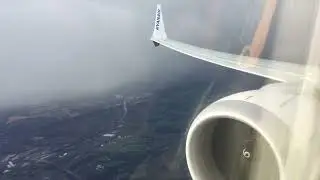 Ryanair Boeing 737 MAX 8 200 landing at Manchester Airport