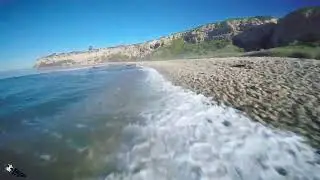 Scenic Sea View - Drone flight cruise along the coastline