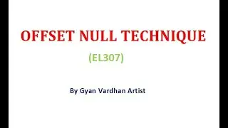 Offset Null Technique by Sh Gyan Vardhan Artist, GPC Sirohi