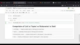 Python Tutorial 6   Dictionaries , comparison of List vs Tuples vs Dictionaries vs Sets
