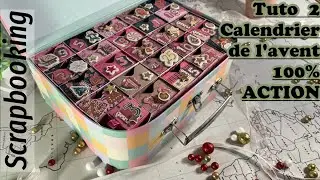 SCRAPBOOKING, tutorial 2, suitcase advent calendar, 100% Action, easy and quick