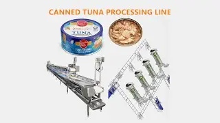 fish steam cooking filling seaming canned tuna in oil processing line tinned fish making machine