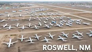Aerial Tour of Roswell's aircraft boneyard | Short Film
