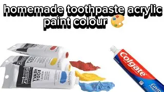 homemade acrylic paint with just Colgate toothpaste 😱🤯 #art #creativity