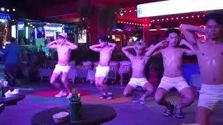 Songkran. Boys in gay bar