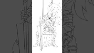 Igris the blood red line art drawing Solo Leveling #ibispaintxartwork #drawing #drawingtutorial #art
