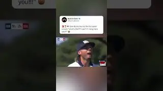 Sam Burns taunts European crowd  #golf #shortvideo #pga #rydercup