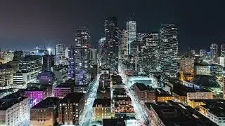 Toronto Canada Timelapse The financial district of Toronto at night