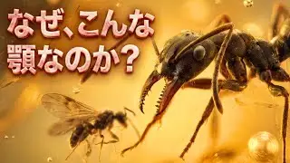 9900万年前の白亜紀に潜む地獄の蟻！琥珀化石で判明した垂直顎の狩りとは？