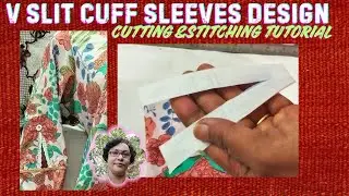 TRENDY V SLIT SLEEVES DESIGN with UNDERGROUND LACE CUFF  Cutting & Stitching Tutorial ✂️🧵 #sleeves