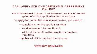 Can I apply for ICAS credential assessment on-line?