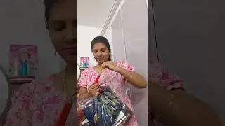 Vidhya boutique collection Trending celebrity style Rust orange saree unboxing video Review Tamil
