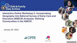 Incorporating Geography into NSECE Analyses: Defining Communities in the NSECE