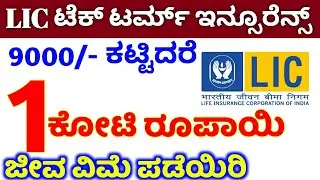 LIC Tech Term Insurance Policy Details in Kannada // LIC NEW Term Insurance Policy // RG TV Kannada