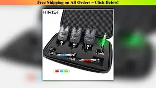 Hirisi 3 Carp Fishing Bite Alarm and Swinger Set Water Resistant Blue LED Fishing Swingers Fish