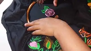 Simple machine embroidery handembroidery #machineembroidery #handembroidery #normalsewingmachine 