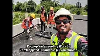 Rooftop Waterproofing by Torch Applied Bituminous Membrane /Felt. 📞01767-015645
