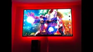 RGB LED LIGHT STRIP INSTALL | TV BACKLIGHT WITH NEXLUX LIGHT STRIP!!!