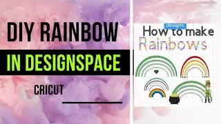 CRICUT designspace DIY rainbow for STICKERS, DECALS and designs #shorts