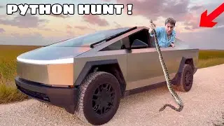 I TOOK MY CYBERTRUCK PYTHON HUNTING in The EVERGLADES !