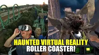 Haunted Virtual Reality Roller Coaster! Rage of the Gargoyles VR at Six Flags Over Texas