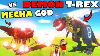 DEMON T-REX vs MECHA GOD and ARBS GOD SHINCHAN & CHOP in ANIMAL REVOLT BATTLE SIMULATOR