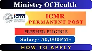 ICMR PERMANENT VACANCY 2024 | STENOGRAPHER, ASSISTANT, LDC & UDC POST