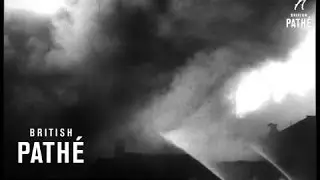 Union Stockyards Ablaze In Chicago (1956)