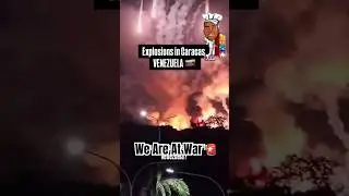 Just In: US strikes Venezuela around 2:45am 🤯 #usareels #venezuela #wartime #viralshorts