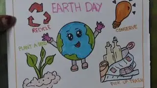 World Environment Day Drawing / How To Draw Earth Day Poster Drawing /Save Nature Save Earth Drawing