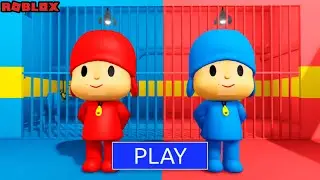 POCOYO VS RED POCOYO PRISON RUN! Obby ROBLOX