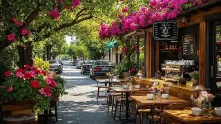 Relaxing Spring Street Coffee Jazz ☕ Smooth Jazz for Study, Work & City Calm