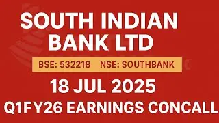  South Indian Bank Ltd Q1FY26 Concall | Earnings Conference Call Q1 Results 2026 | Latest share news