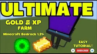 Minecraft Bedrock GOLD & XP Farm 🔥 | Super Efficient & AFK