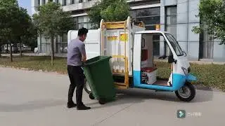 3 Wheels Electric Tricycle Garbage Waste Collector Vehicle