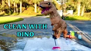 Terrible Dirty Carpet Cleaning by Dino | Satisfying Funny Rug Wash ASMR #growyourchannel
